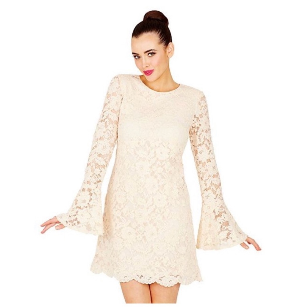 Betsey Johnson Lace Dress with Bell Sleeves